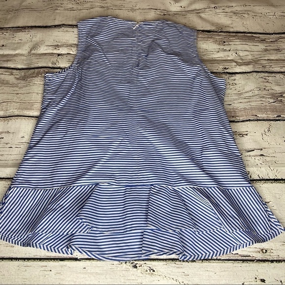Tommy Hilfiger Striped Peplum Sleeveless Top - Picture 3 of 7
